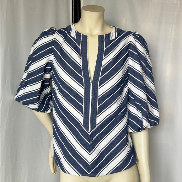 Kate Spade New York Stripe Double Cloth Top - Picture 2 of 7